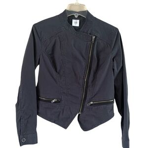 CAbi Twilight Moto Jacket #3023 Dark Gray Women’s Size Small Zipper Pockets